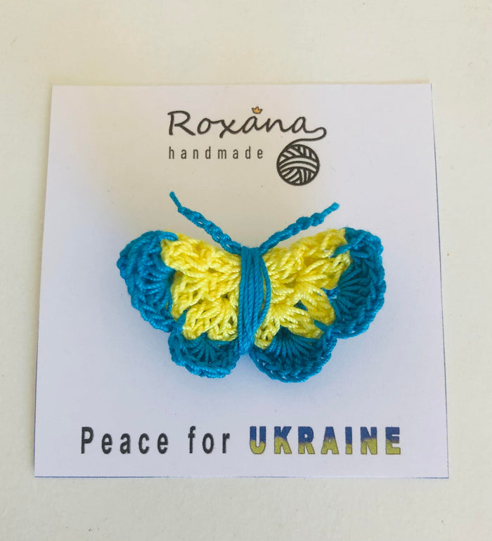 Butterfly Ukraine pin