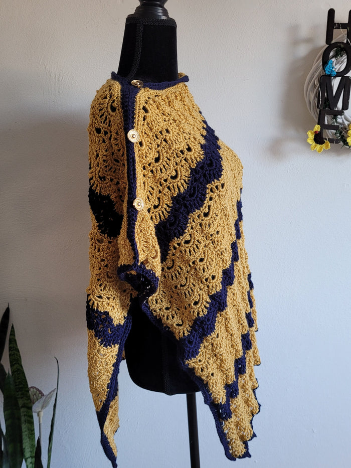 Buttoned Elegant Shawl