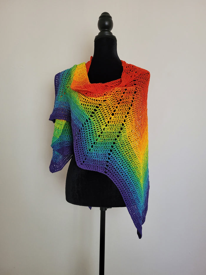 Rainbow Butterfly Shawl