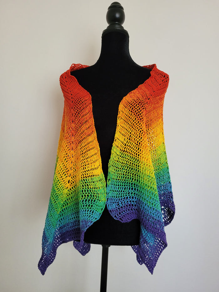 Rainbow Butterfly Shawl