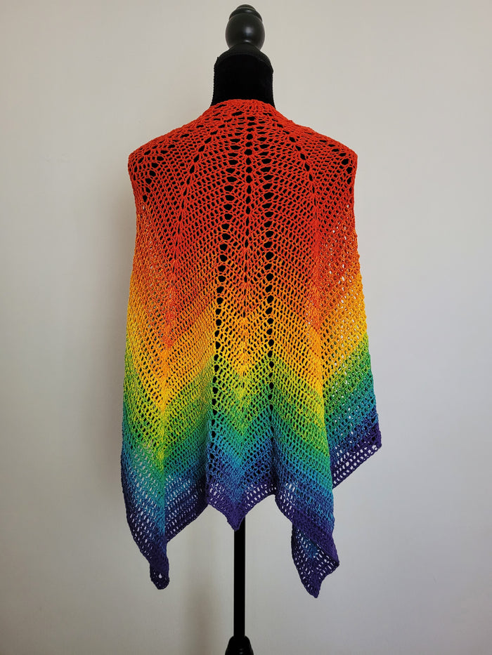 Rainbow Butterfly Shawl