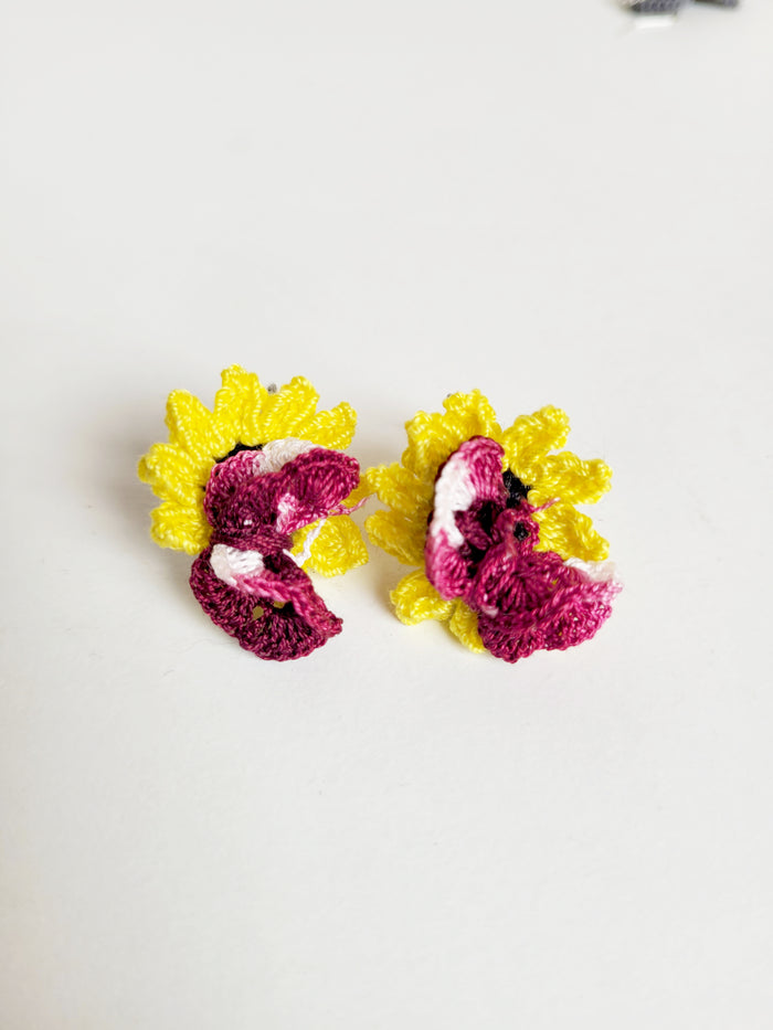 Sun flower earrings