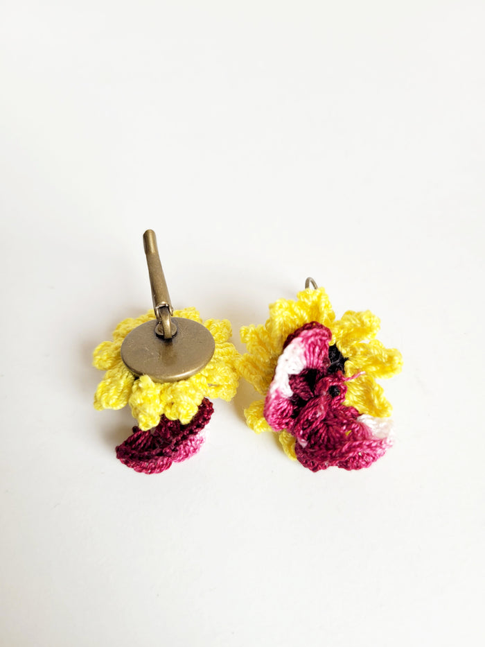 Sun flower earrings