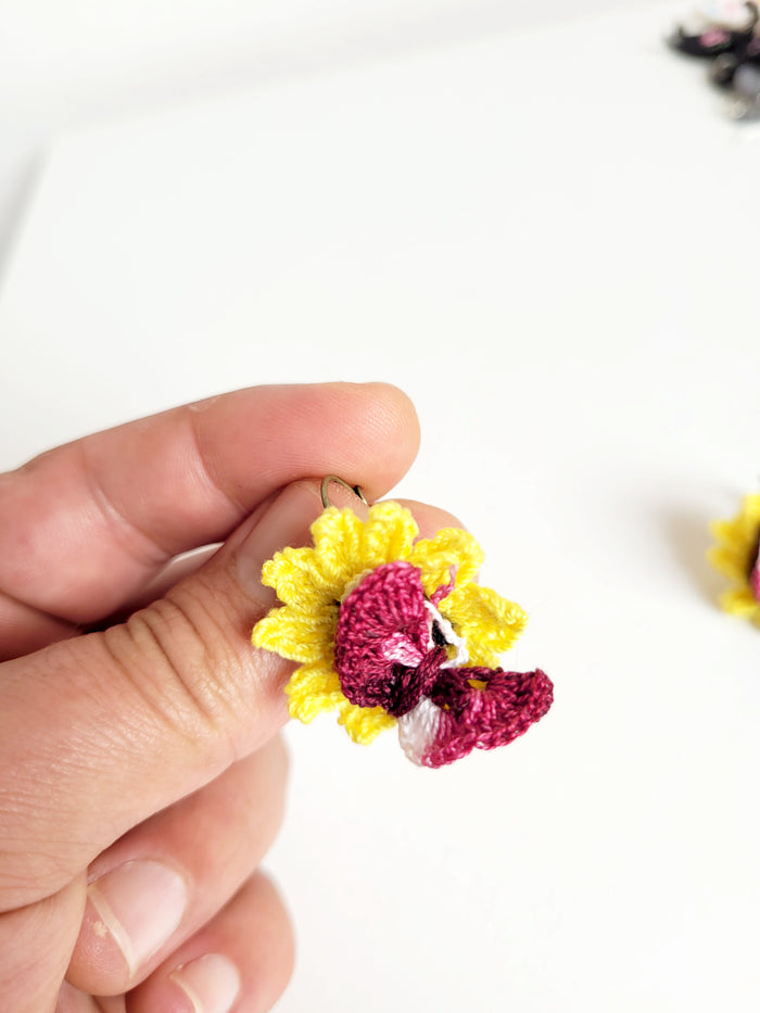 Sun flower earrings