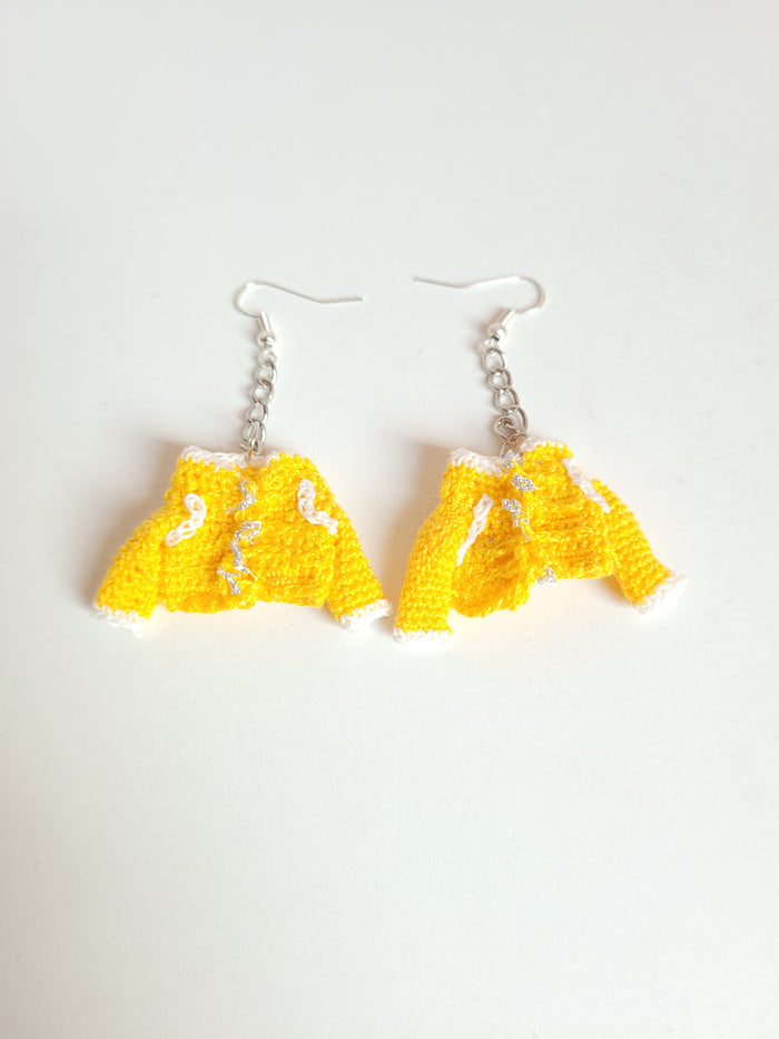 Yellow jacket earrings