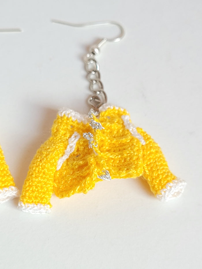 Yellow jacket earrings