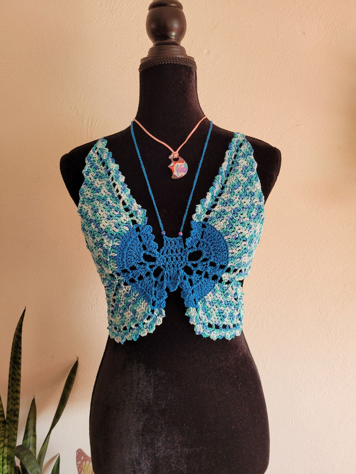 Blue Butterfly Top