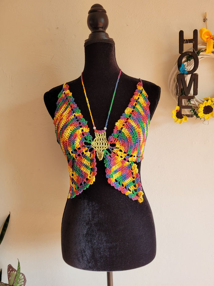 Rainbow Butterfly Top